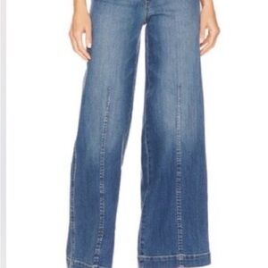 Spanx Seamed-Front High Rise Wide Leg Jeans Vintage Indigo